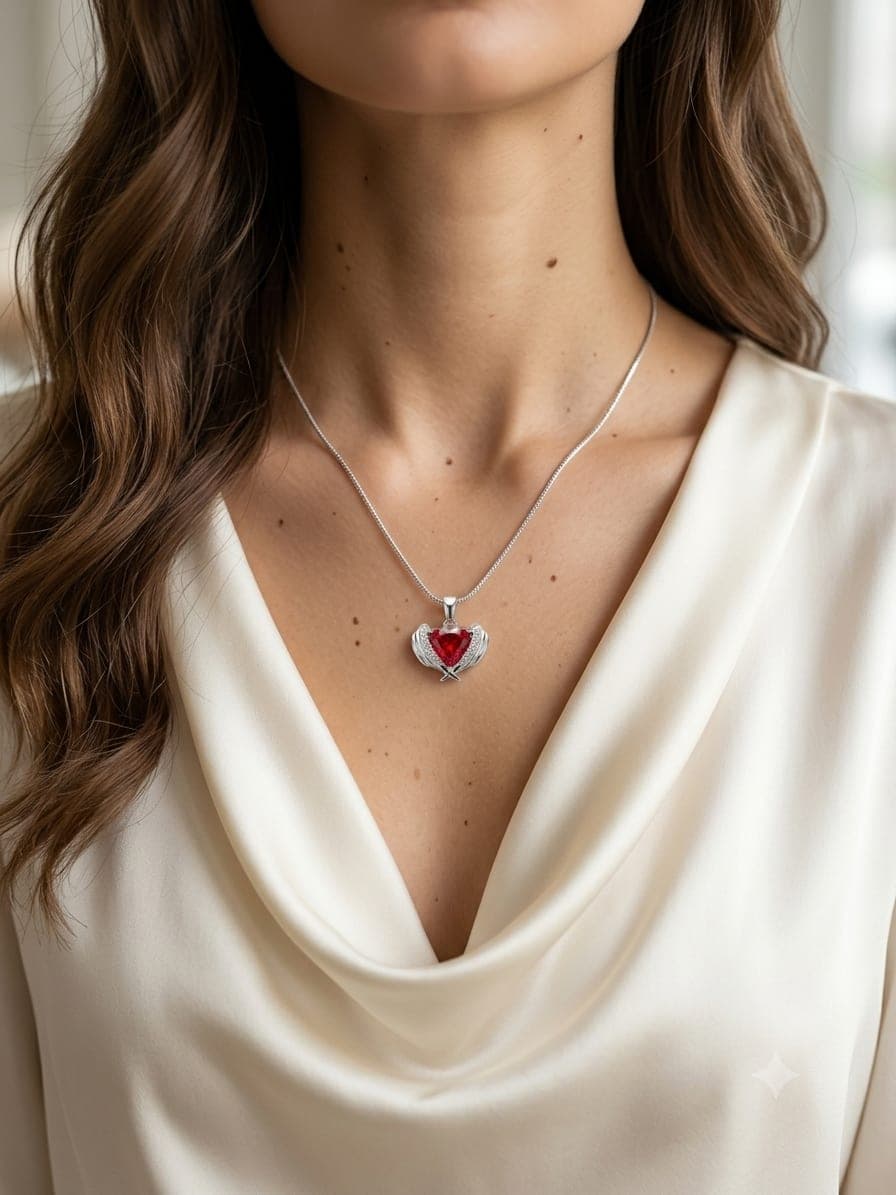 Collar Corazón alado